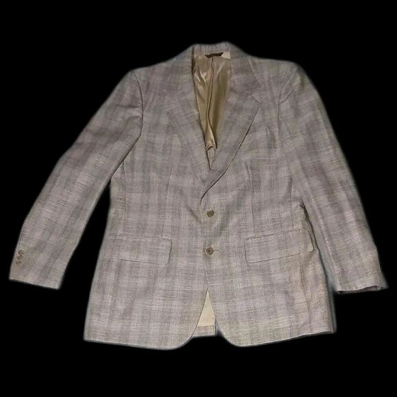 palm beach Other - Vintage Palm Beach Blazer Jacket Mens Large Biege Grey Button Up Pockets...